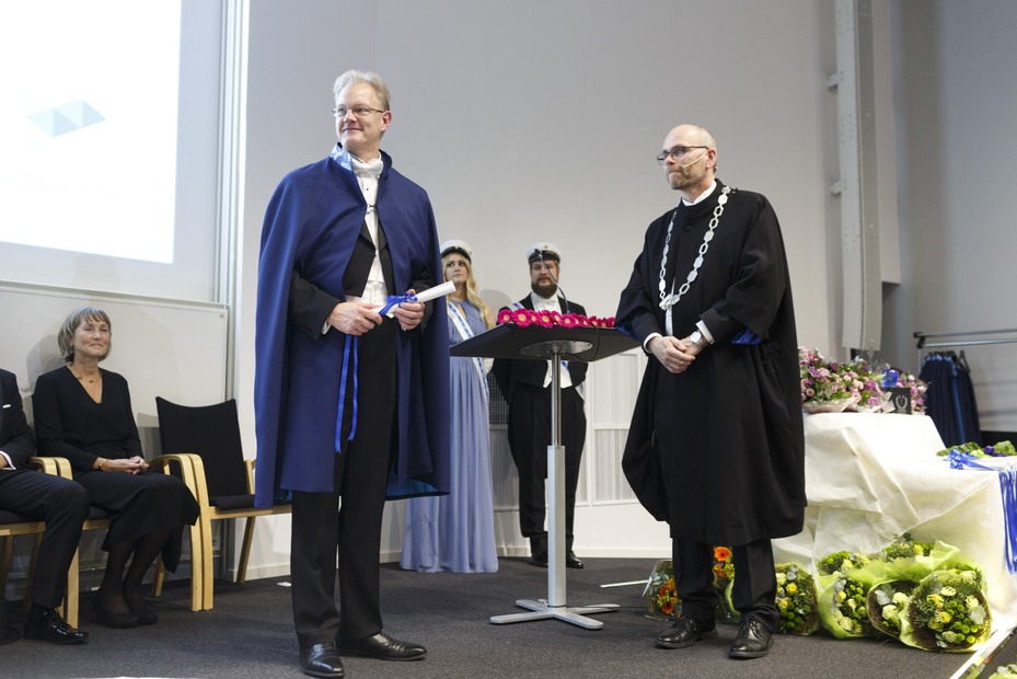 Magnus Bergquist under Akademisk högtid.